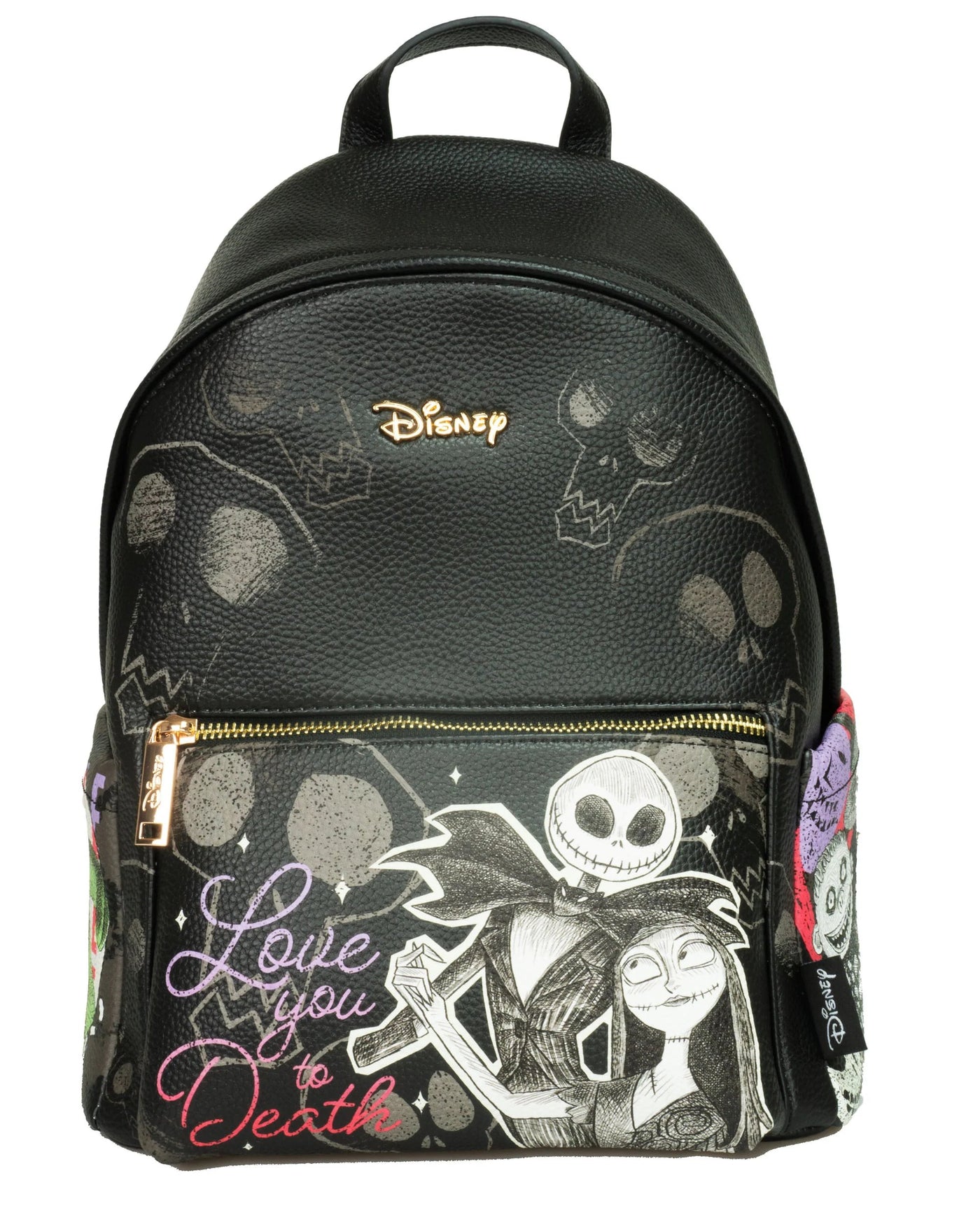 WondaPop High Fashion Disney Nightmare Before Christmas Jack and Sally Mini Backpack - Front