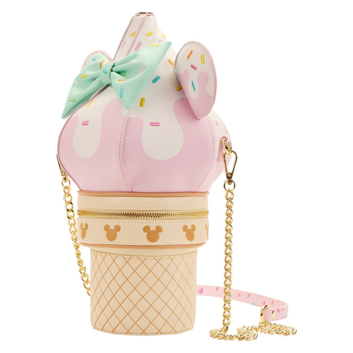 Stitch Shoppe by Loungefly Disney Minnie Soft Serve Ice Cream Crossbody Bag - Side - 671803421424