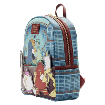 Loungefly Disney Beauty and the Beast Library Scene Mini Backpack - Side View