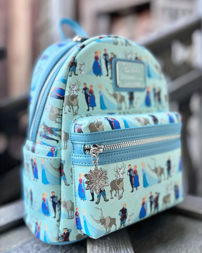 707 Street Exclusive - Loungefly Disney Frozen Arendelle Line Mini Backpack - IRL Side