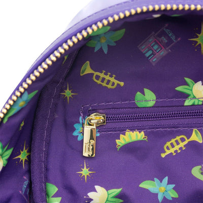 671803454217 - 707 Street Exclusive - Loungefly Disney Princess Dreams Series Tiana Mini Backpack - Interior Lining