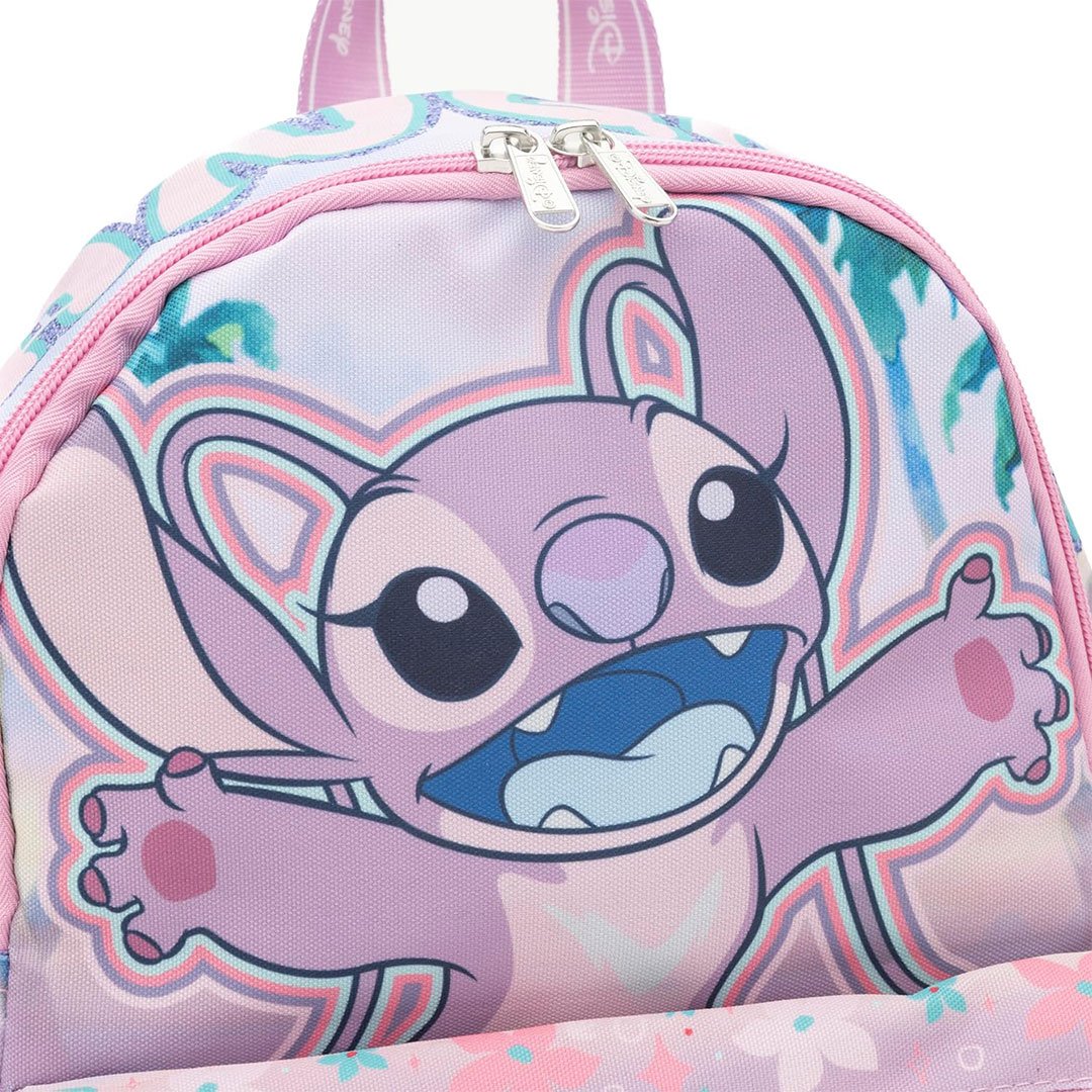 WondaPop Disney Lilo &amp; Stitch Angel 13" Nylon Mini Backpack - Upper front