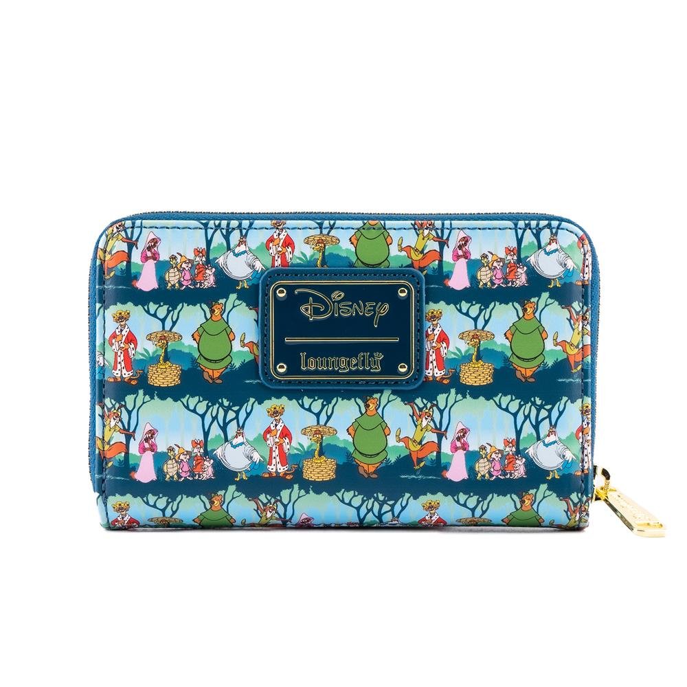 Loungefly Disney Robin Hood Sherwood Allover Print Zip-Around Wallet - Front