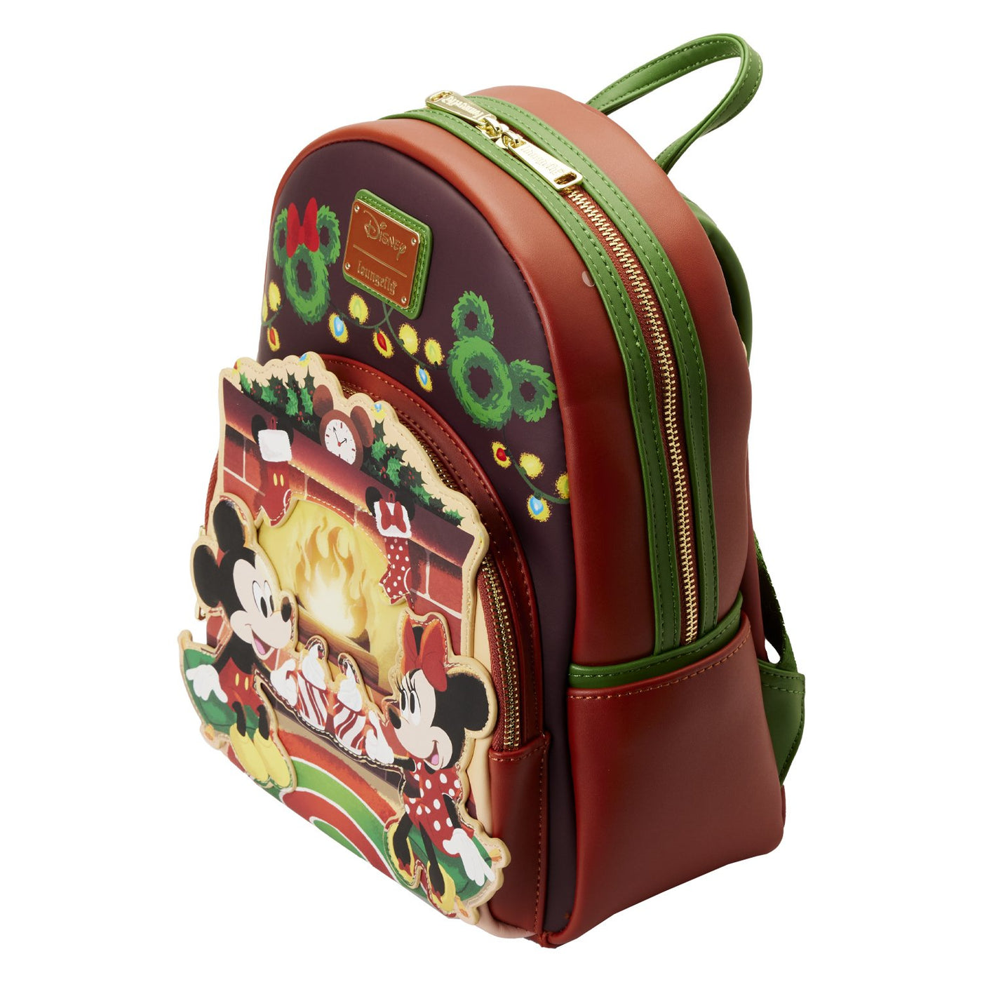 Loungefly Disney Mickey Minnie Hot Cocoa Fireplace Light Up Mini Backpack - Top View
