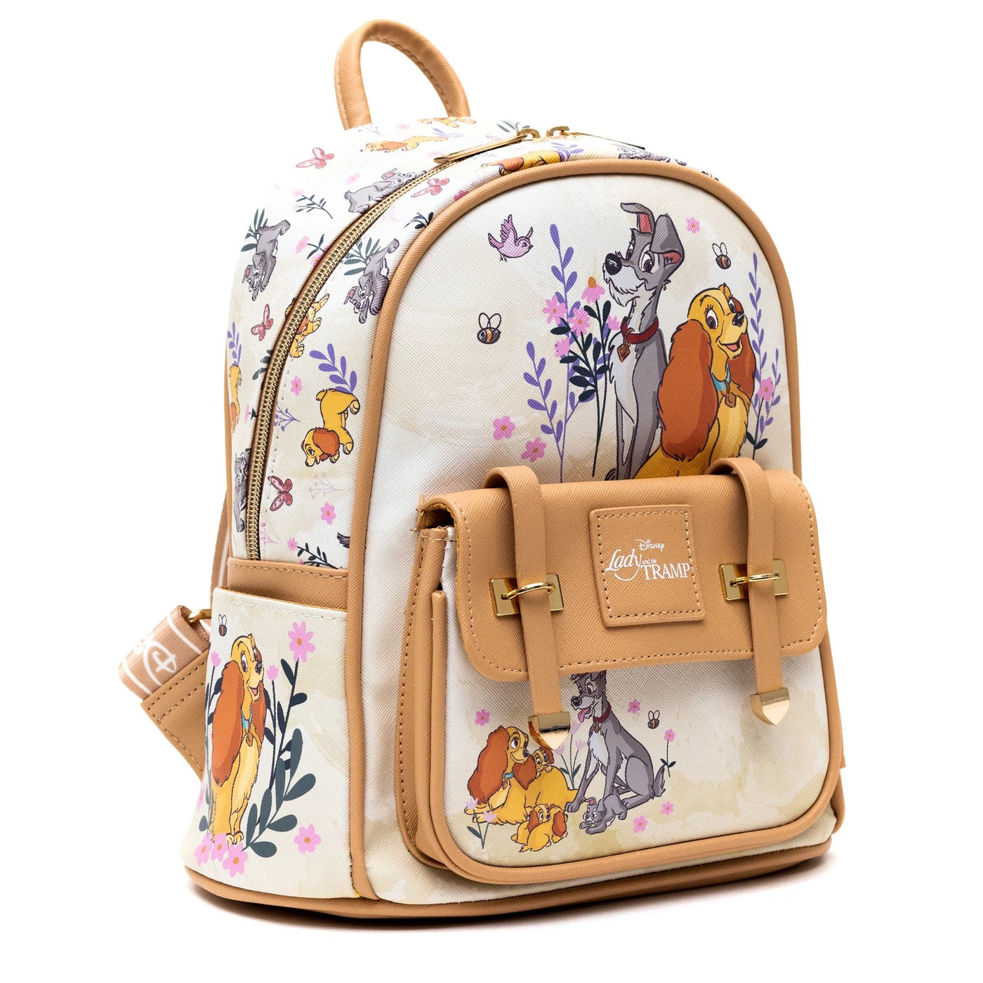 WondaPop Disney Pastel Lady and the Tramp Mini Backpack - Side View