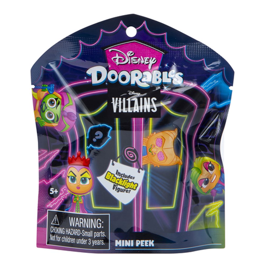 Just Play Disney Doorables Villains Blacklight Figure Blind Bag - Packaging