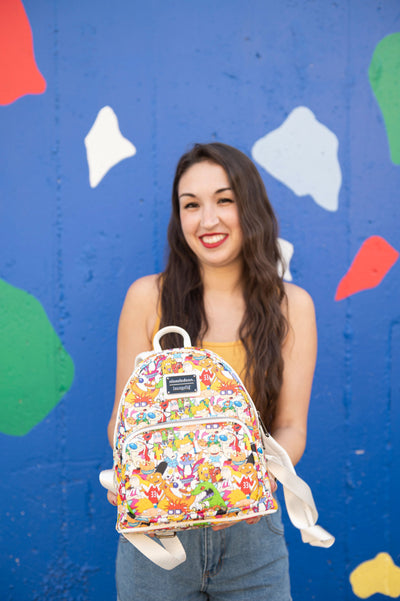 Loungefly Nickelodeon Nick Rewind Gang Allover Print Mini Backpack - Lifestyle