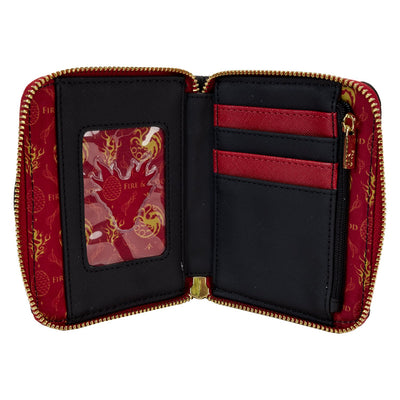 Loungefly HBO House of the Dragon Targaryen Zip-Around Wallet - Top View