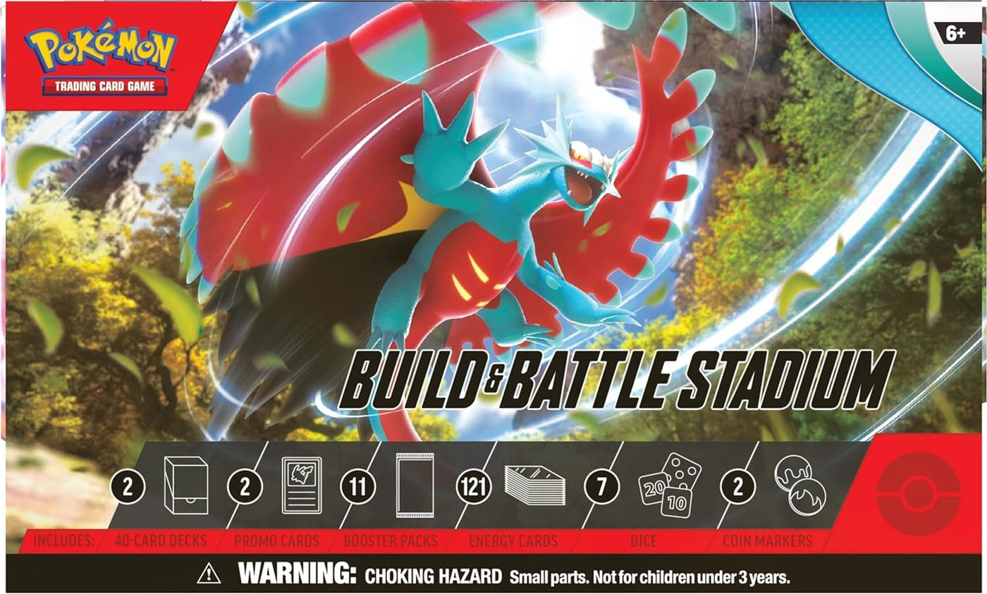 Pokemon TCG: Scarlet & Violet Paradox Rift: Build & Battle Stadium Card Game - Front of box