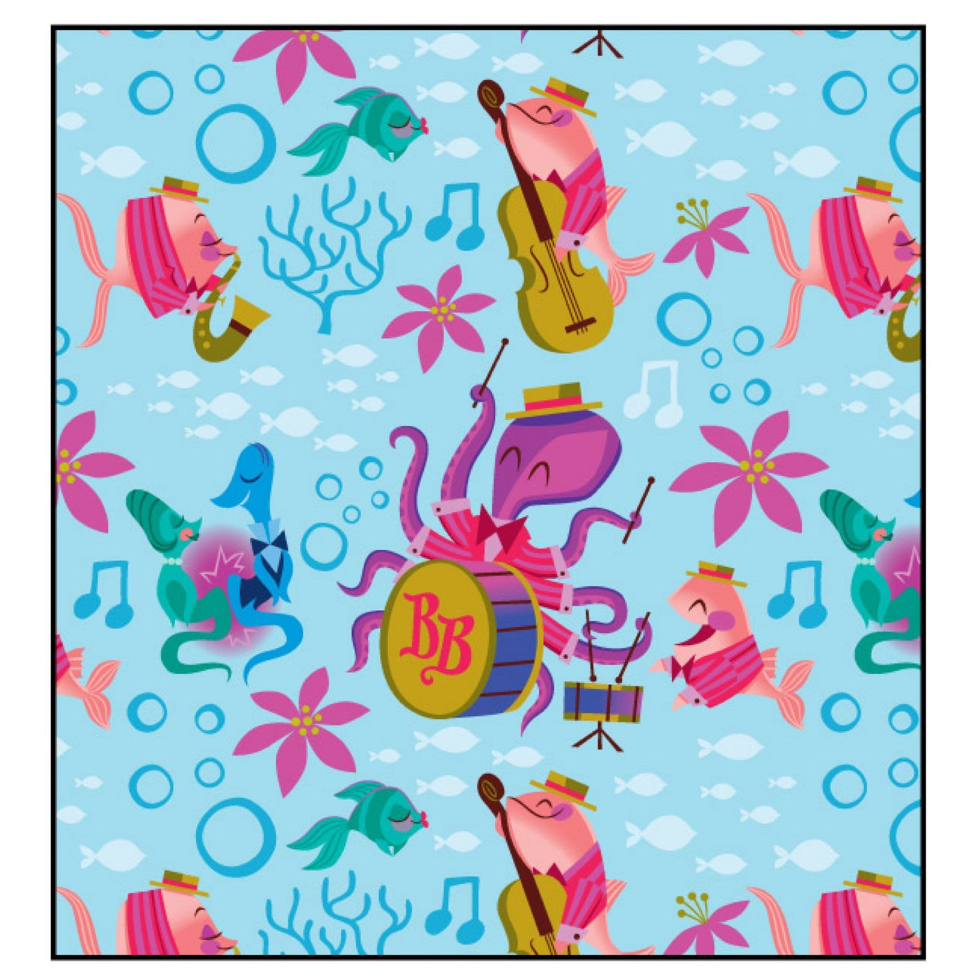 Loungefly Disney Bed Knobs & Broomsticks Underwater Zip-Around Wallet - Lining