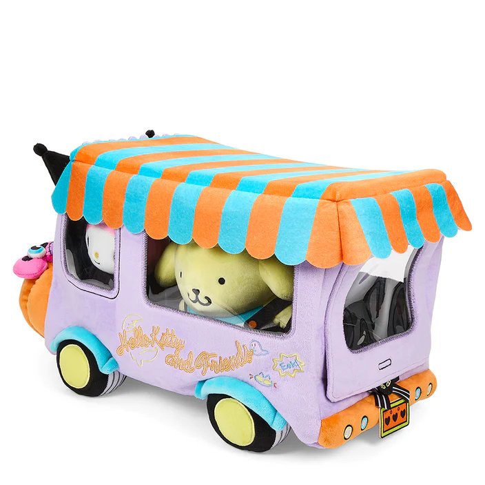 Kidrobot Sanrio 18" Hello Kitty and Friends Halloween Food Truck Plush Toy Set - Back Side