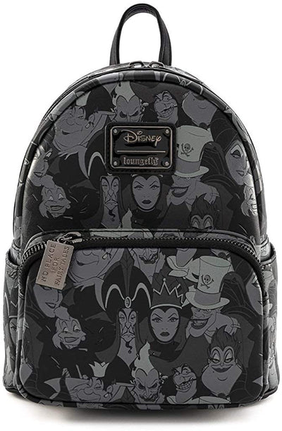 Disney Villains Debossed Allover Print Mini Backpack