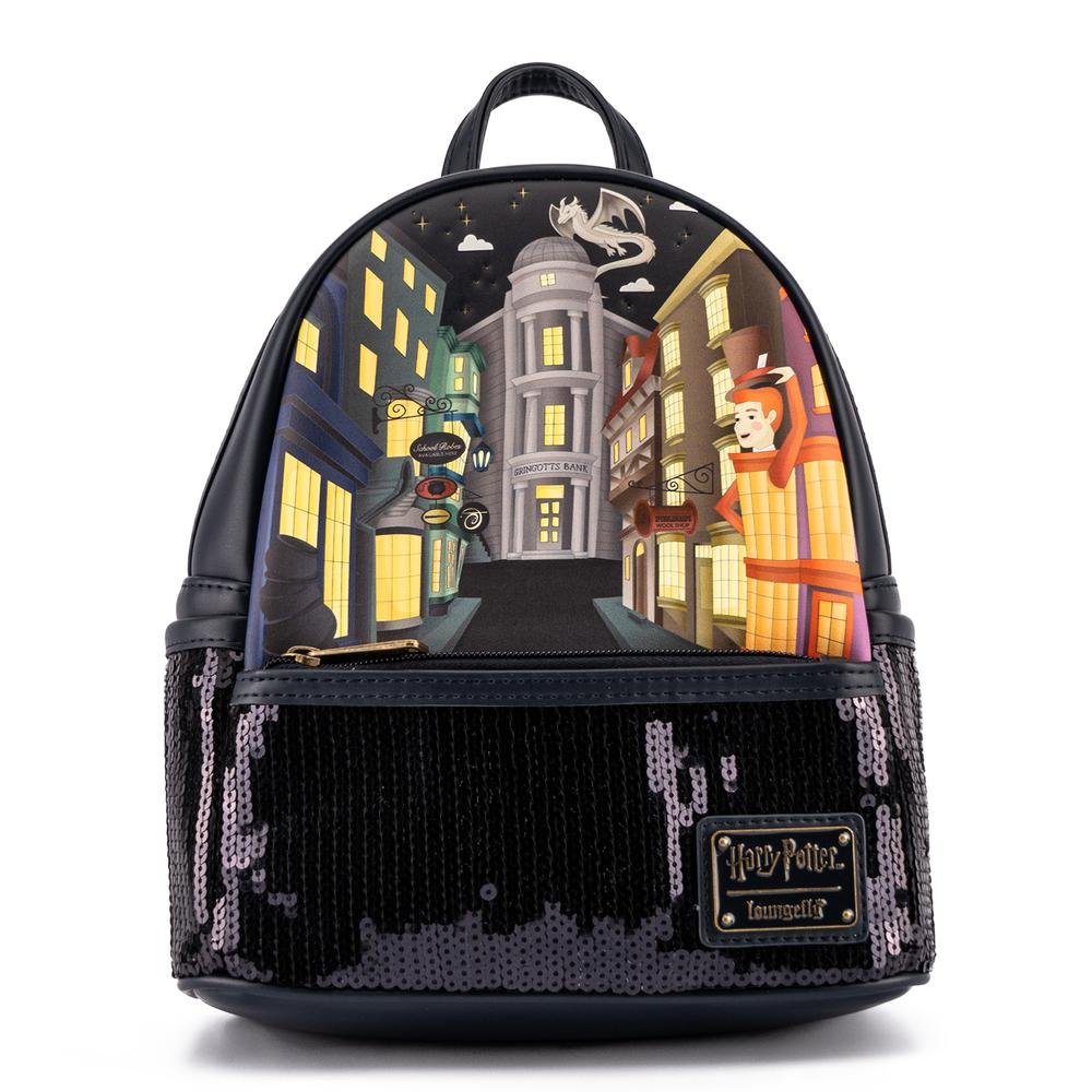 Loungefly Harry Potter Diagon Alley Sequin Mini Backpack - FRONT
