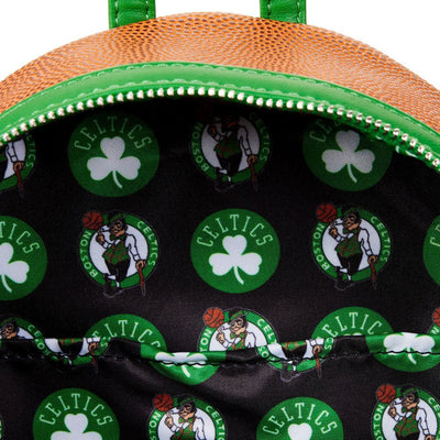 Loungefly NBA Boston Celtics Basketball Mini Backpack - Interior Lining