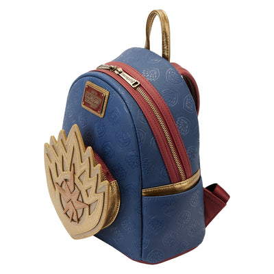 671803462519 - Loungefly Marvel Guardians of the Galaxy 3 Ravager Badge Mini Backpack - Top View