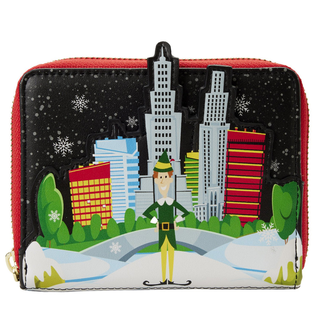 Loungefly Elf Buddy in Manhattan Zip-Around Wallet - Front