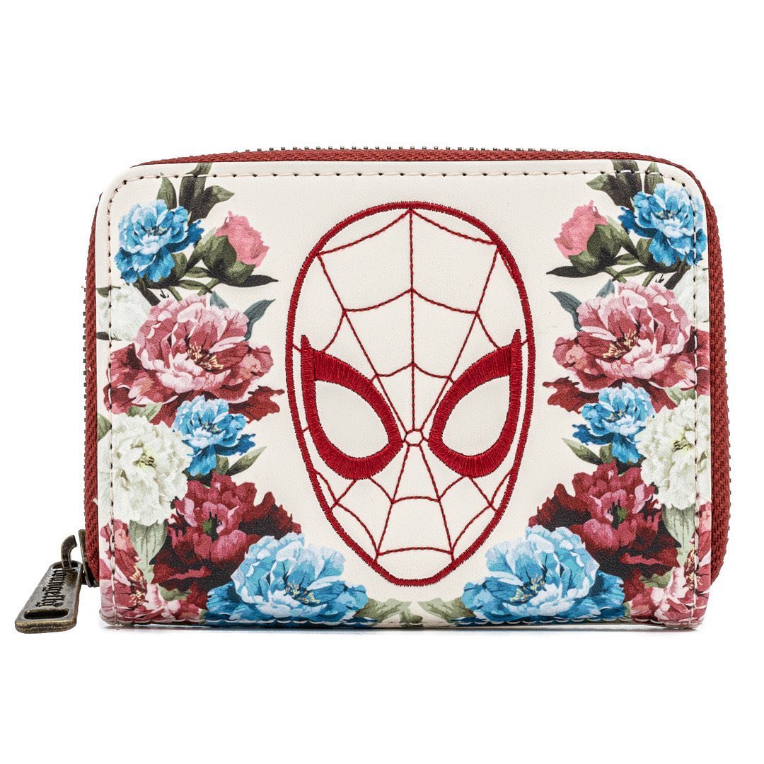 Marvel Spider-Man Floral Allover Print Zip-Around Wallet