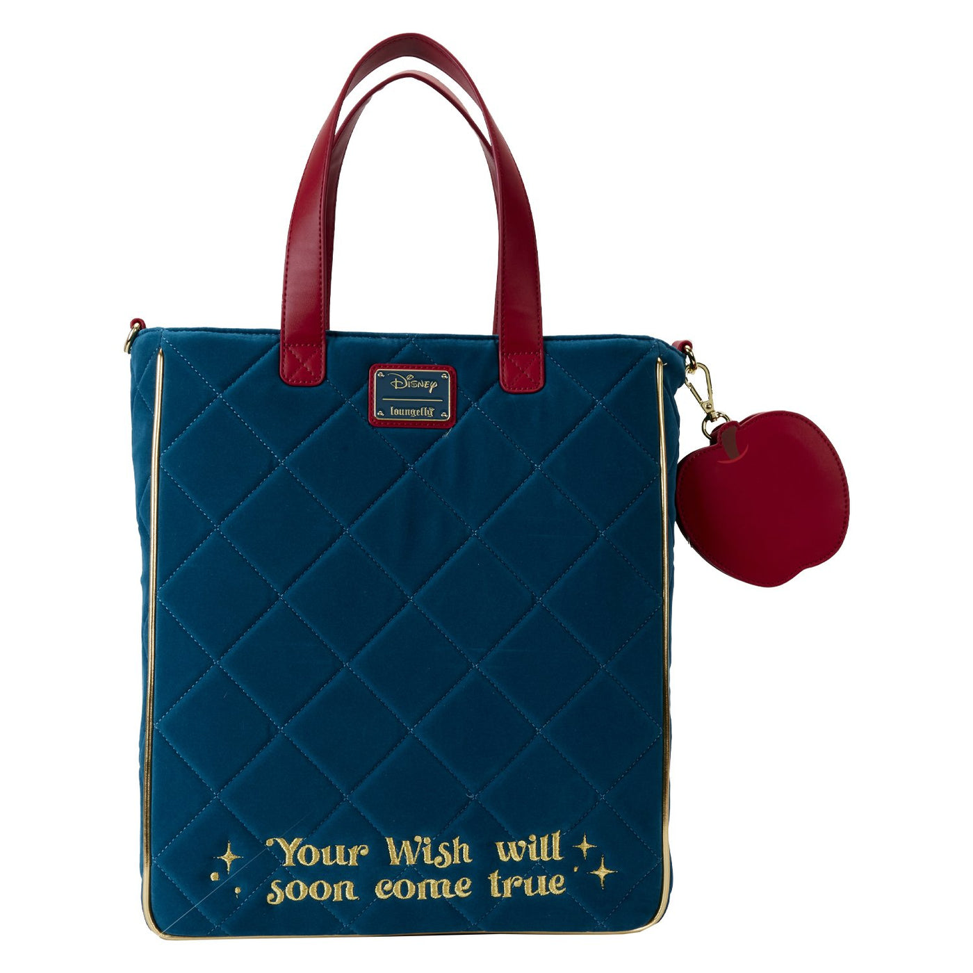 Loungefly Disney Snow White Heritage Quilted Velvet Tote Bag - Back