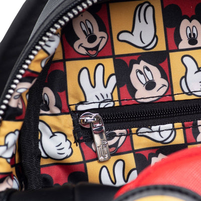 671803454279 - 707 Street Exclusive - Loungefly Disney Mickey Mouse Cosplay Mini Backpack - Interior Lining