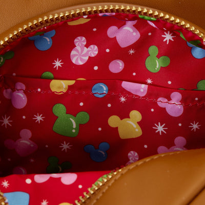 Loungefly Disney Mickey and Minnie Gingerbread Cookie Figural Crossbody - Interior Lining