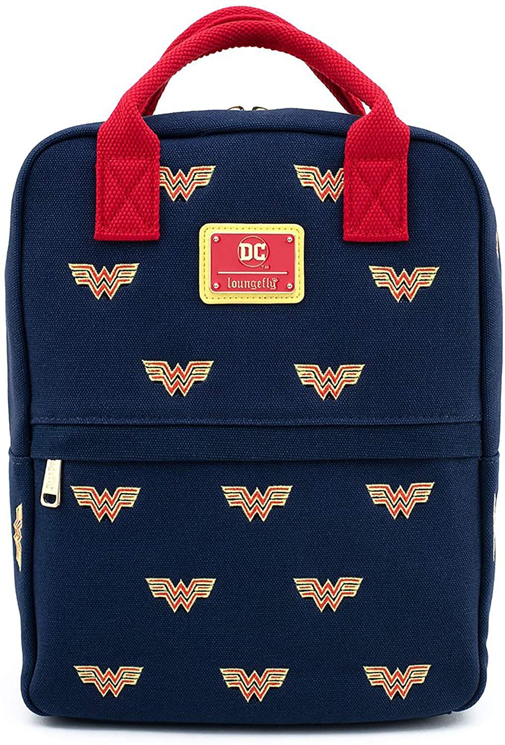 DC Comics Wonder Woman Logo Allover Print Canvas Mini Backpack