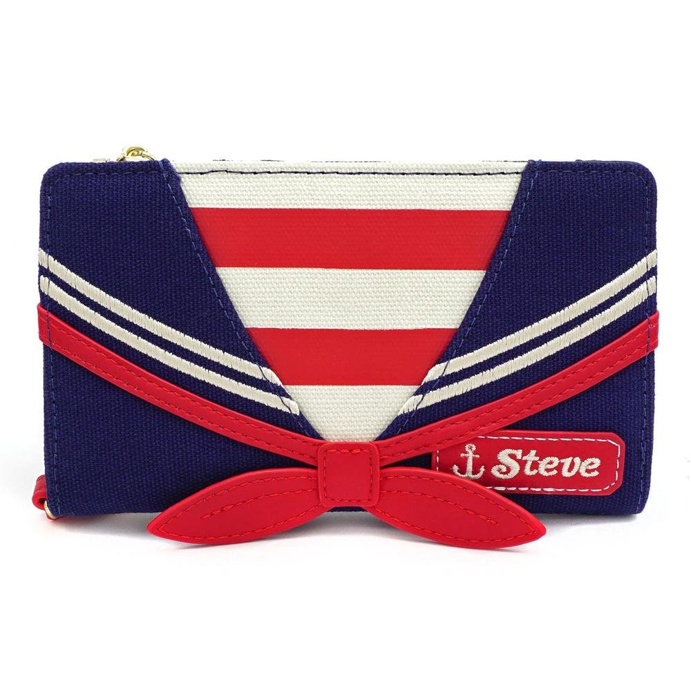 LOUNGEFLY X STRANGER THINGS SCOOPS AHOY COSPLAY CANVAS WALLET - FRONT