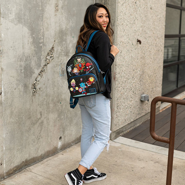 Loungefly Marvel Skottie Young Chibi Group Mini Backpack - IRL 01