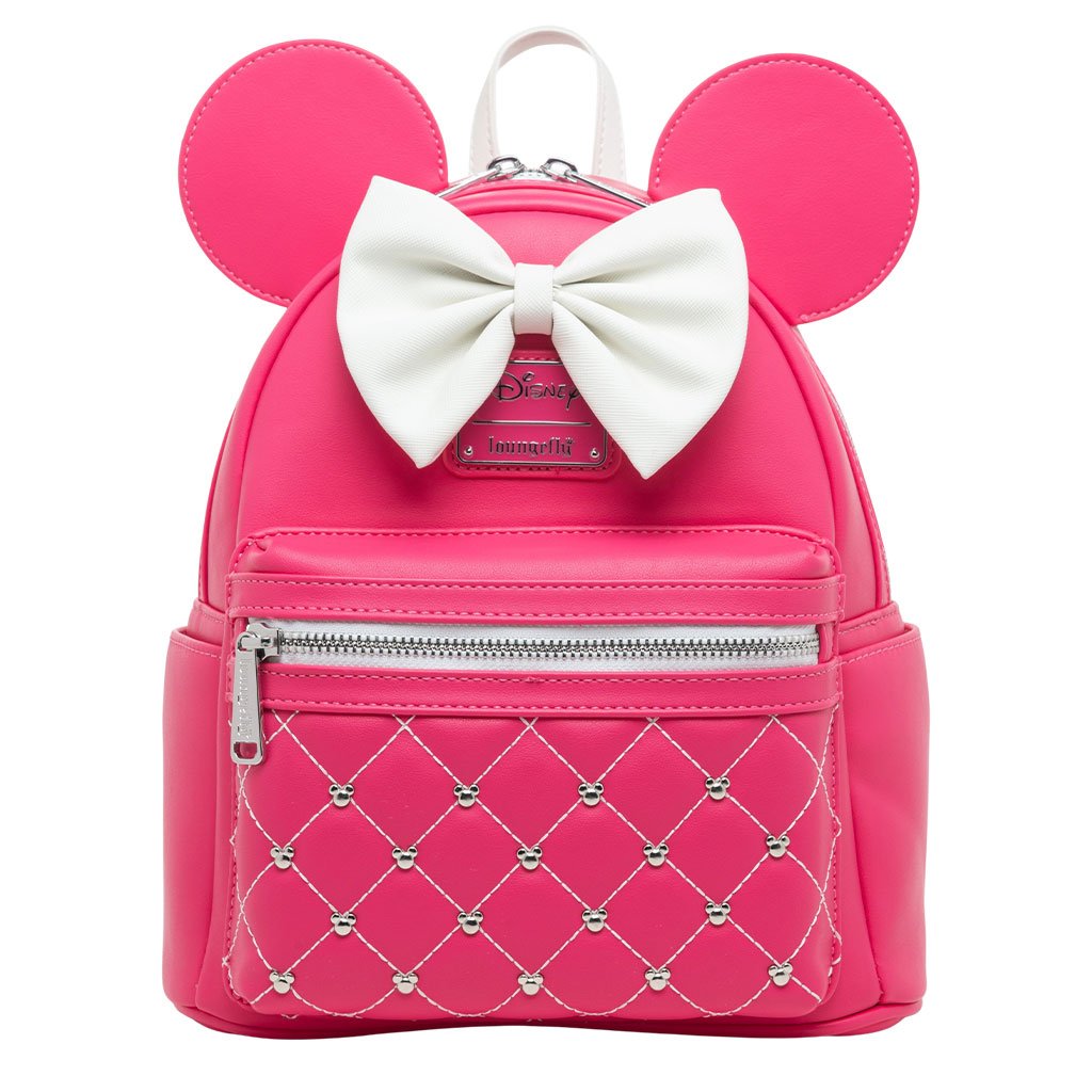 671803454026 - 707 Street Exclusive - Loungefly Disney The Minnie Mouse Classic Series Mini Backpack - Glow in the Dark Glowberry - Front