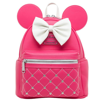 671803454026 - 707 Street Exclusive - Loungefly Disney The Minnie Mouse Classic Series Mini Backpack - Glow in the Dark Glowberry - Front