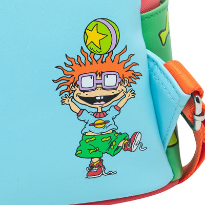 707 Street Exclusive - Loungefly Nickelodeon Rugrats Chuckie Cosplay Mini Backpack With Removable Glasses - Back Print