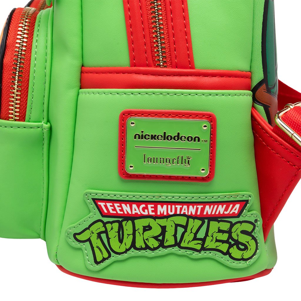 671803393059 - 707 Street Exclusive - Loungefly Nickelodeon TMNT Raphael Cosplay Mini Backpack - Side Pocket B
