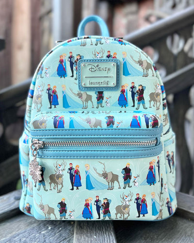 707 Street Exclusive - Loungefly Disney Frozen Arendelle Line Mini Backpack - IRL Front