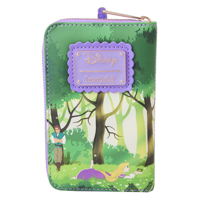 Loungefly Disney Tangled Rapunzel Swinging From Tower Zip-Around Wallet - Back
