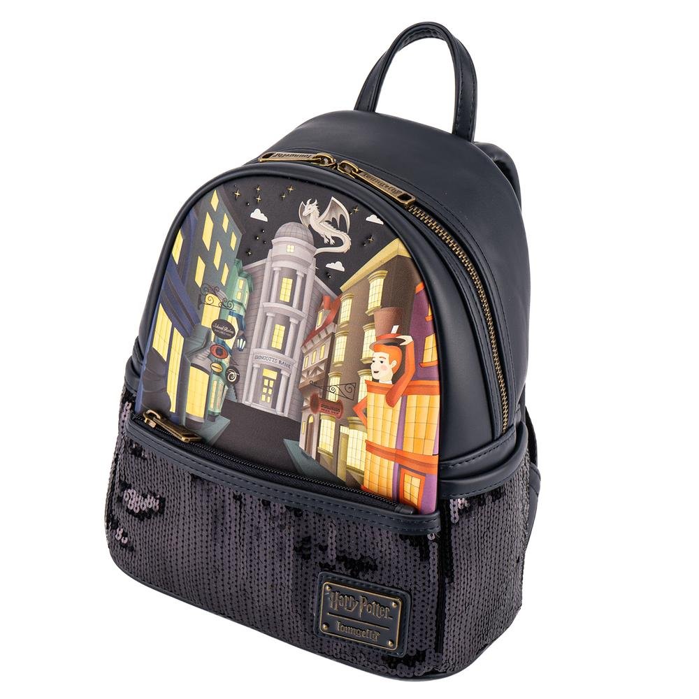 Loungefly Harry Potter Diagon Alley Sequin Mini Backpack - Top