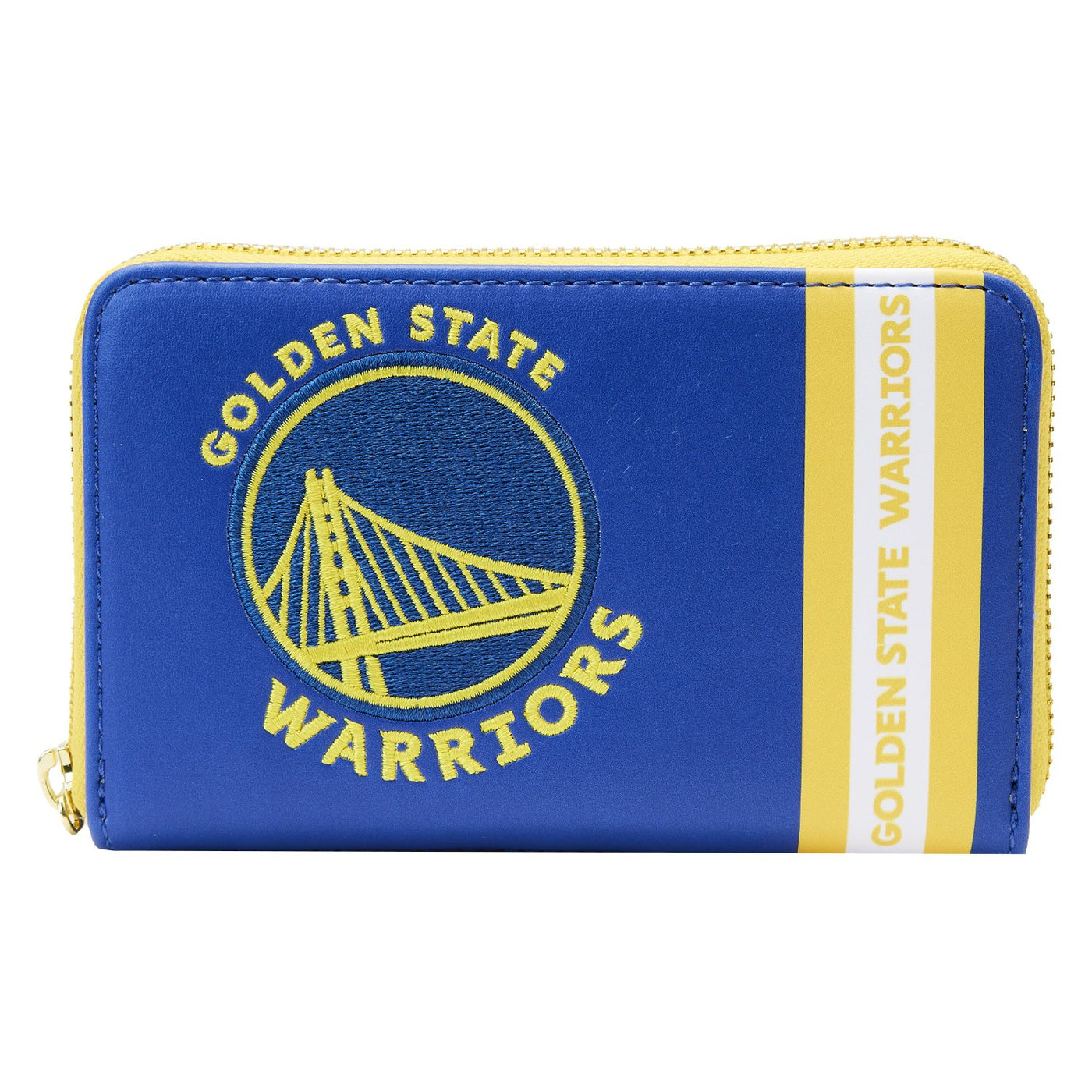 671803451834 - Loungefly NBA Golden State Warriors Patch Icons Zip-Around Wallet - Front