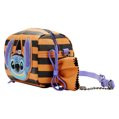 Loungefly Disney Lilo and Stitch Striped Halloween Candy Wrapper Crossbody - Side View