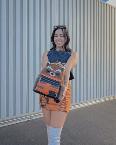 707 Street Exclusive - Loungefly Marvel Guardians of the Galaxy Rocket Cosplay Mini Backpack - IRL Krysta