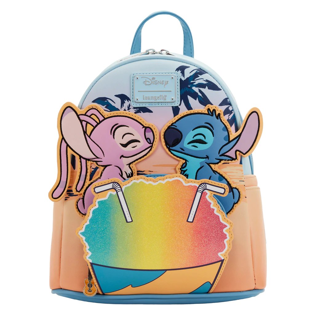 Loungefly Disney Lilo &amp; Stitch Snow Cone Date Night Mini Backpack - Front
