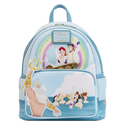 671803447431- Loungefly Disney Little Mermaid Triton's Gift Mini Backpack - Front