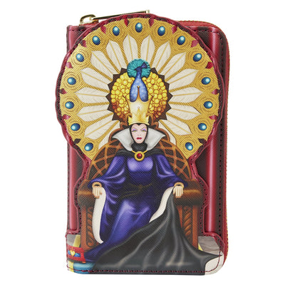 Loungefly Disney Snow White Evil Queen Throne Zip-Around Wallet - Front