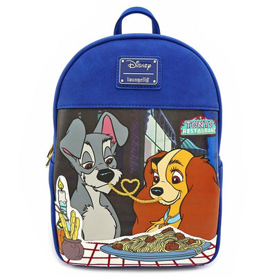 LOUNGEFLY X DISNEY THE LADY AND THE TRAMP MINI BACKPACK - FRONT