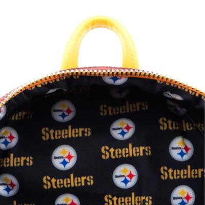 Loungefly NFL Pittsburgh Steelers Pigskin Logo Mini Backpack - Inside