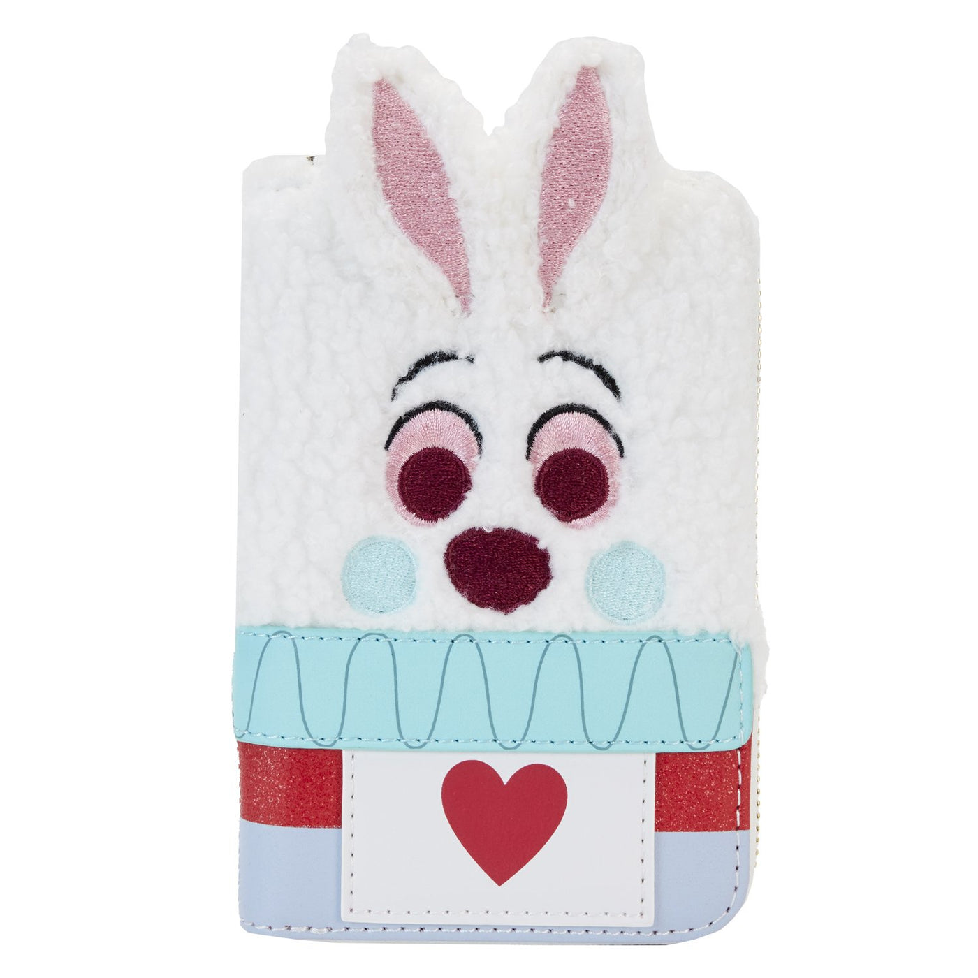 Loungefly Disney Alice in Wonderland White Rabbit Cosplay Zip-Around Wallet - Front