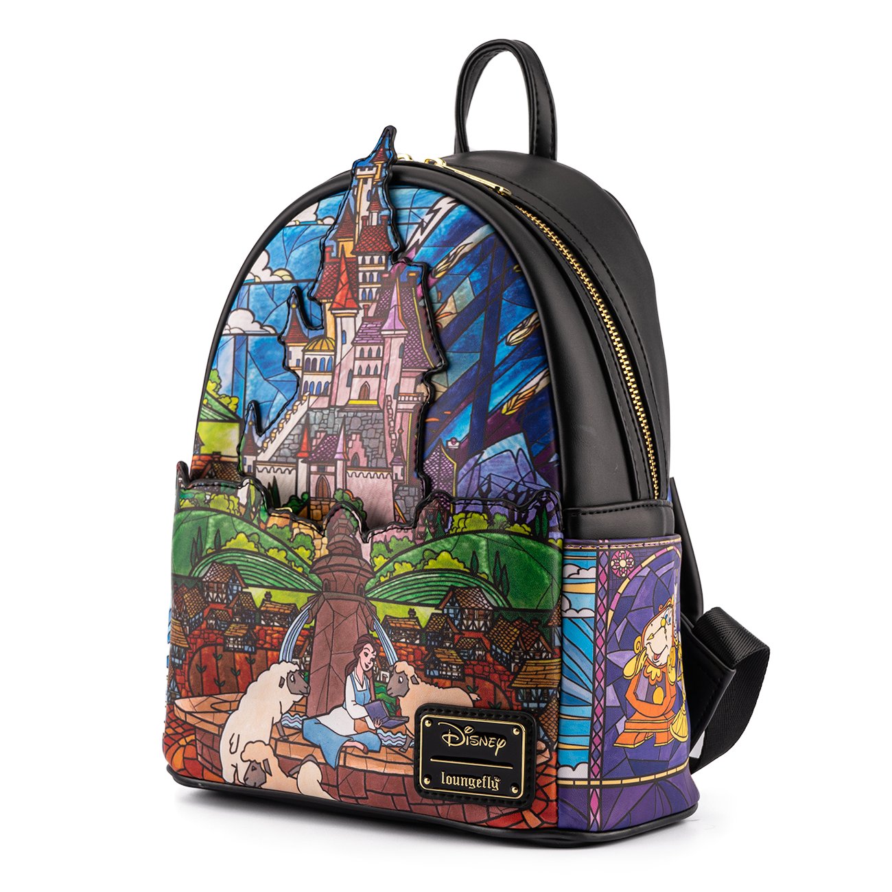 Loungefly Disney Princess Belle Castle Series Mini Backpack - Side