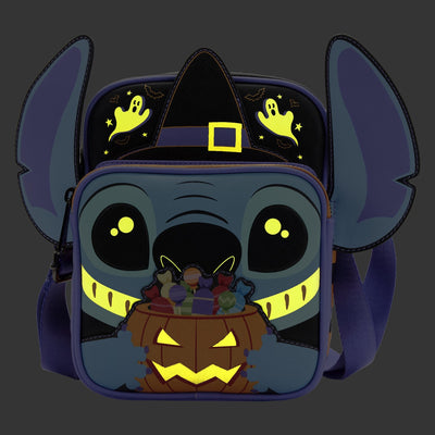 Loungefly Disney Lilo and Stitch Halloween Candy Cosplay Passport Bag - Glow in the Dark