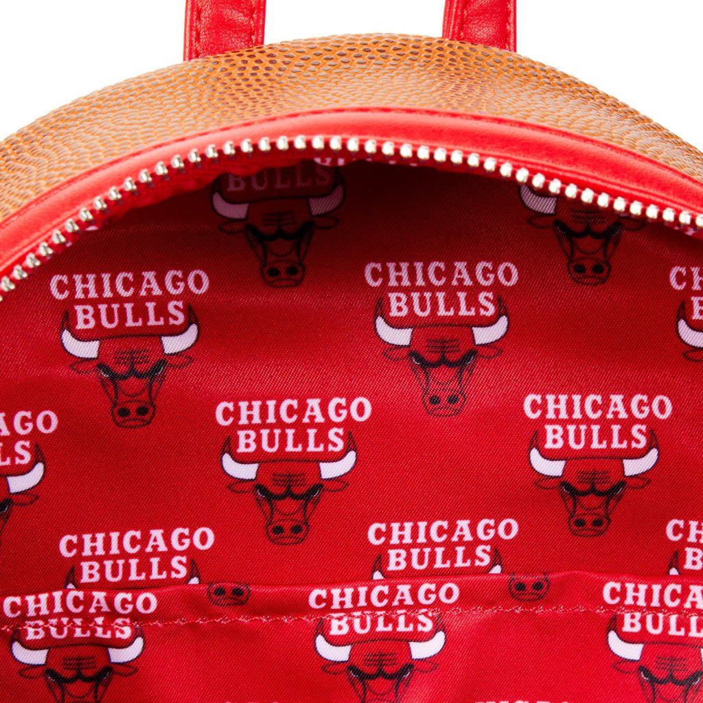 Loungefly NBA Chicago Bulls Basketball Logo Mini Backpack - Interior Lining
