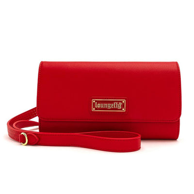LOUNGEFLY RED PIN TRADER DOUBLE CROSSBODY BAG - FRONT