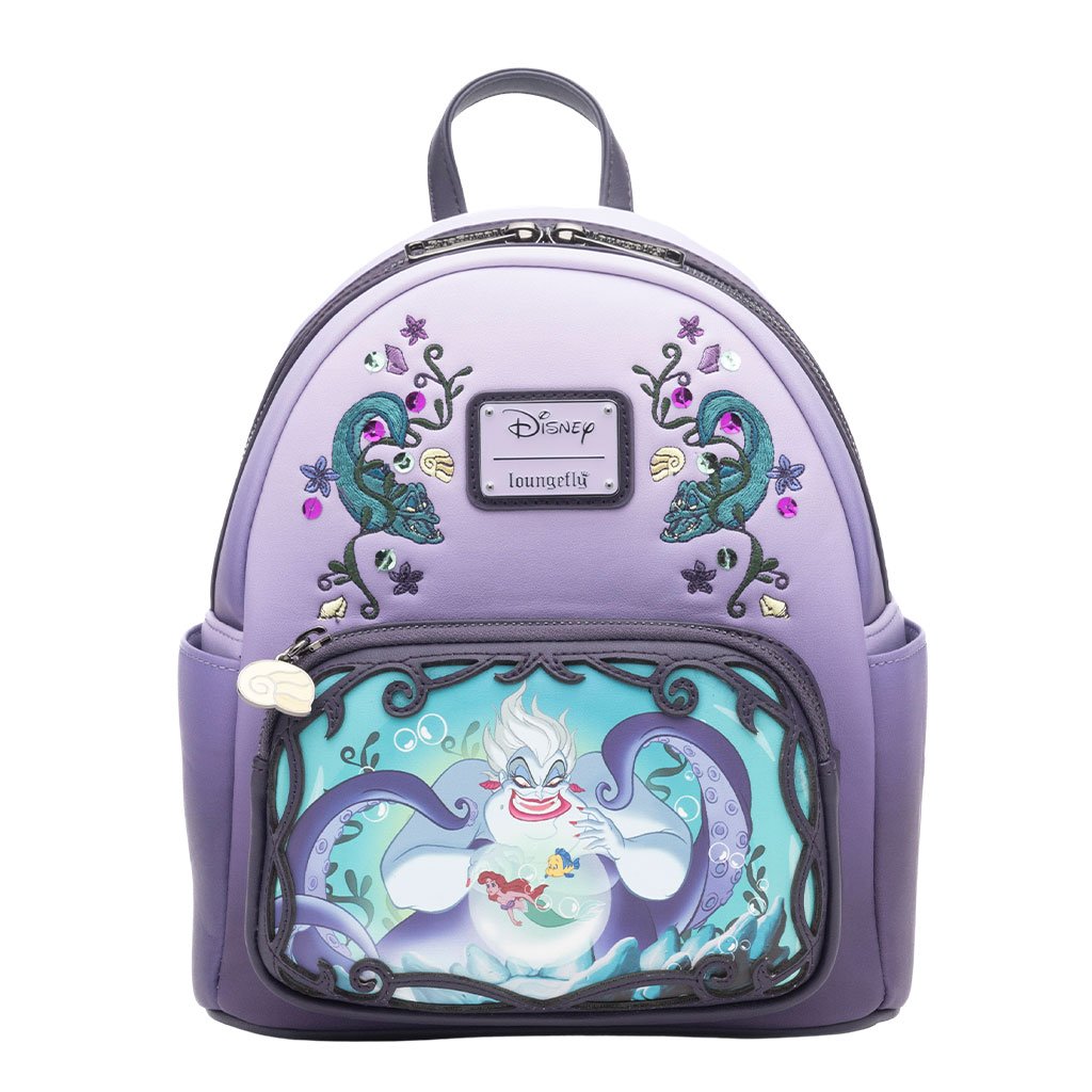 671803390935 - 707 Street Exclusive - Loungefly Disney Villains Scenes Ursula Mini Backpack - Front