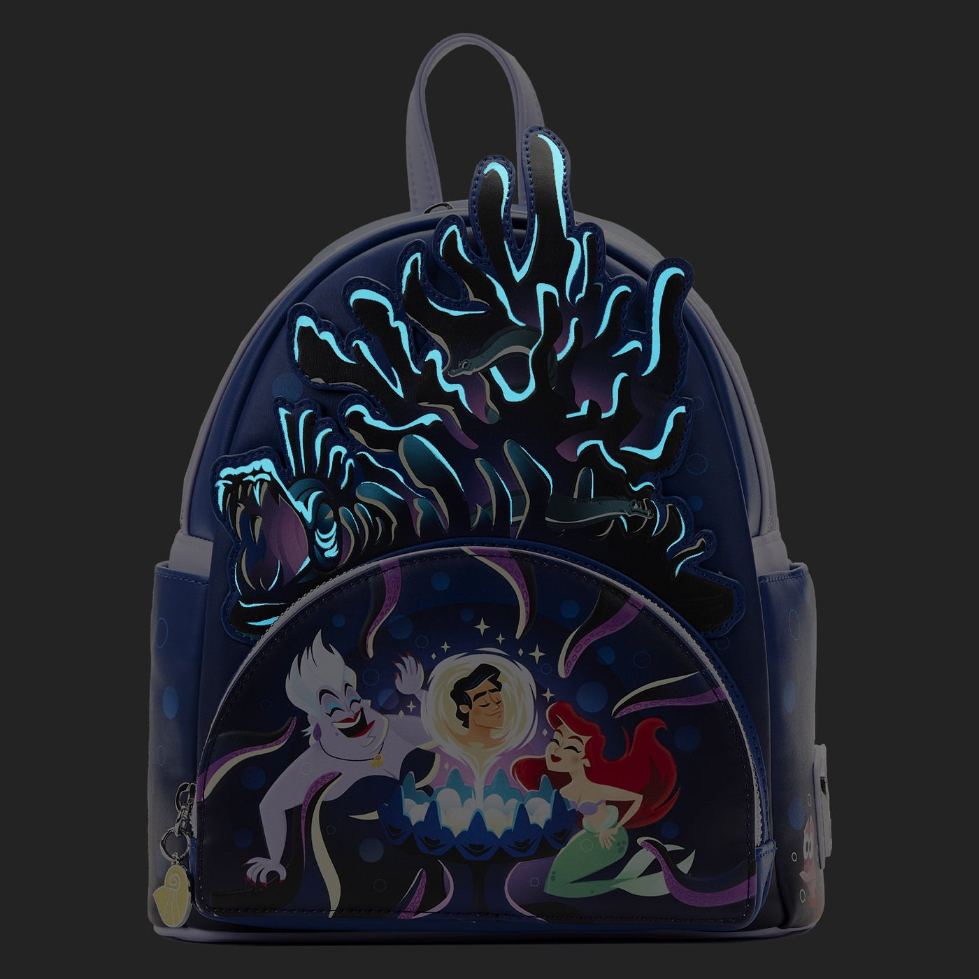 Loungefly Disney The Little Mermaid Ursula Lair Mini Backpack - Glow in the Dark