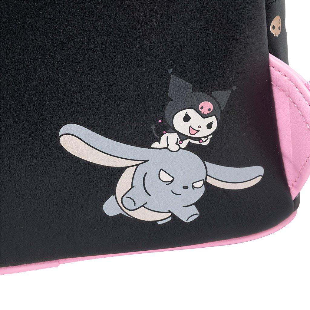 707 Street Exclusive - Loungefly Sanrio Glow in the Dark Kuromi and Baku Mini Backpack - Back Hit